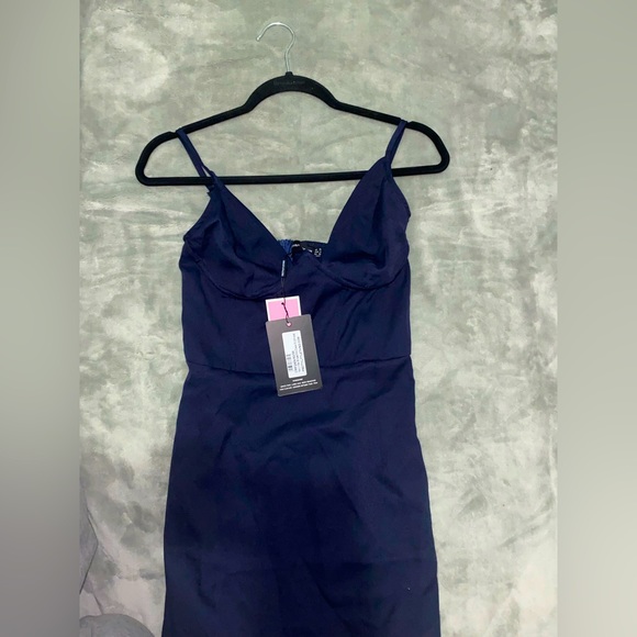 PLT NAVY BLUE V BAR DRESS - Picture 4 of 7